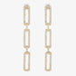 Rhinestone Chunky Chain-Link Drop Earrings