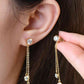 Long Chain 2.6 Carat Moissanite Gem 925 Sterling Silver Earrings
