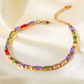 18K Gold Plated Multicolored Cubic Zirconia Bracelet