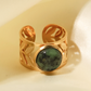 Enchanted Forrest Green Leaf Ring