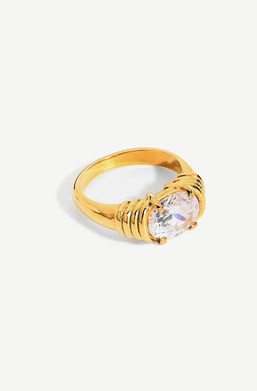 18K Gold Plated Zircon Ring