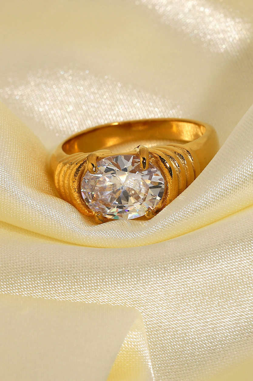 18K Gold Plated Zircon Ring