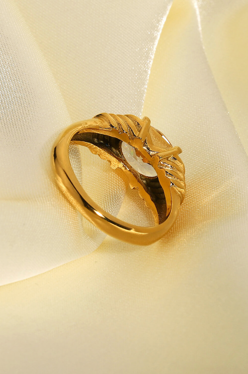 18K Gold Plated Zircon Ring