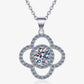 Unique Shape 1 Carat Moissanite 925 Sterling Silver Necklace