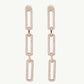 Rhinestone Chunky Chain-Link Drop Earrings