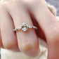 Silver Oval Ring 1 Carat Moissanite