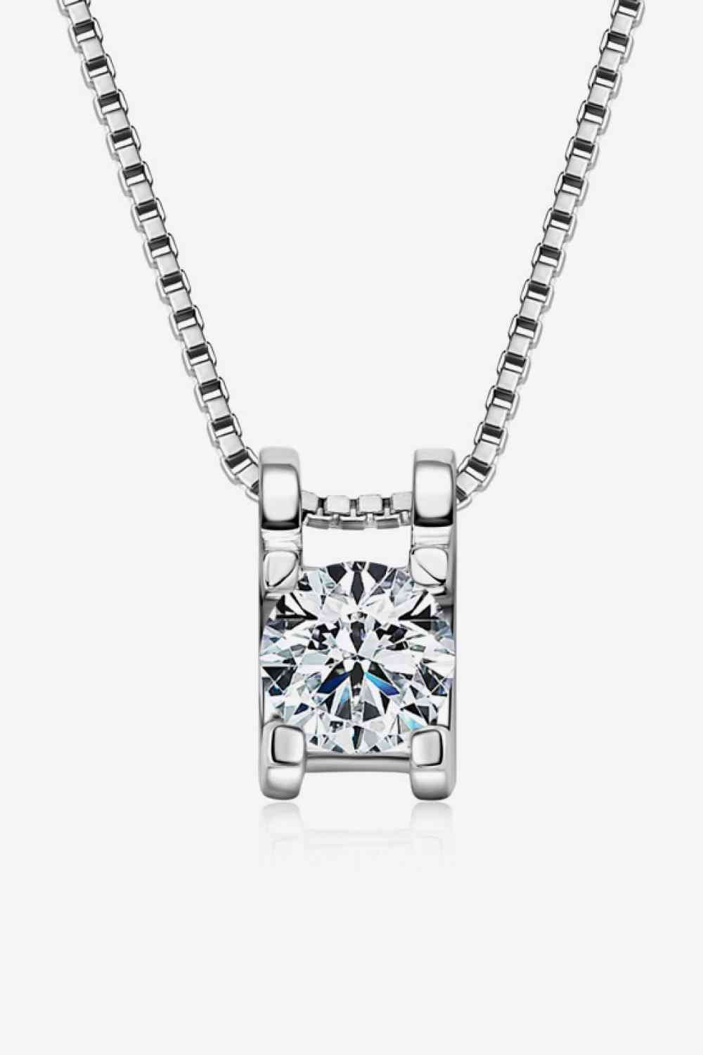 Center Stage Moissanite 925 Sterling Silver Necklace