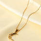 Moon Pendant 18K Gold Plated Inlaid Zircon Necklace