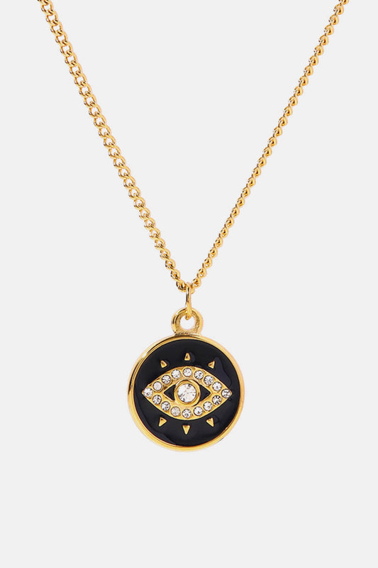 Evil Eye Pendant Cubic Zirconia Necklace