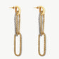 Double Hoop Chain Dangle Earrings