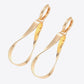 Teardrop Twist Loop Alloy 18K Gold-Plated Earrings