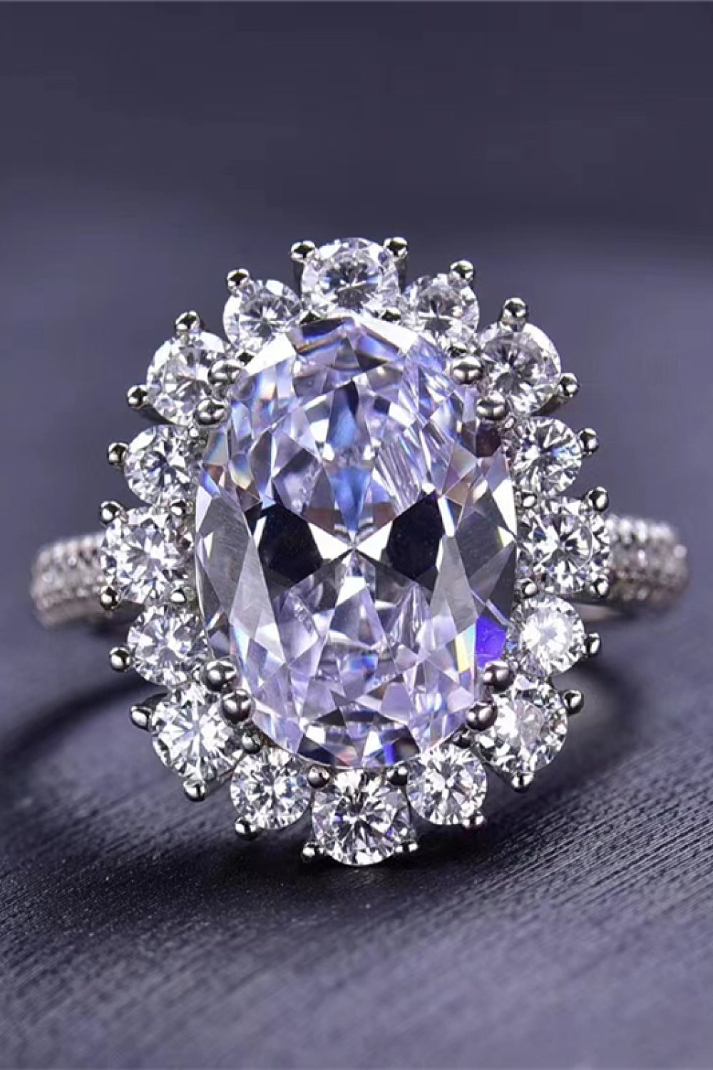 Royal 8 Carat Oval Moissanite Ring