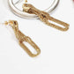 Double Hoop Chain Dangle Earrings