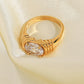 18K Gold Plated Zircon Ring