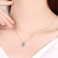 Moissanite Lock Pendant Necklace