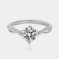 Criss Cross 1 Carat Moissanite 925 Sterling Silver Ring