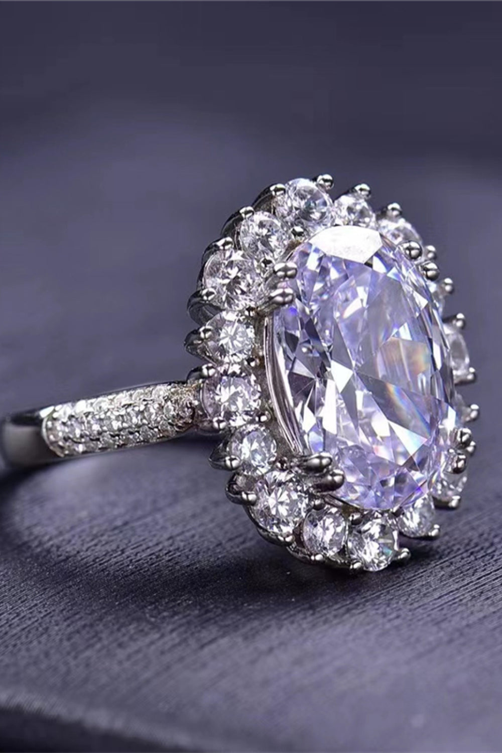 Royal 8 Carat Oval Moissanite Ring