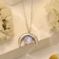 Moon Moonstone Pendant 925 Sterling Silver Necklace