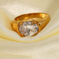 18K Gold Plated Zircon Ring